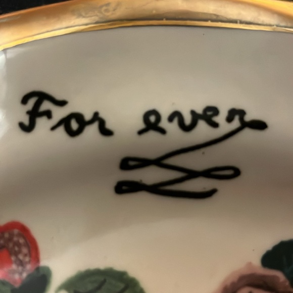 RARE Anthropologie Nathalie Lete Francophile Dinner Plate, Marriage Floral Heart - Picture 7 of 8